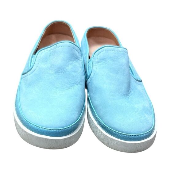 Vionic Tiffany Blue Leather Slide on Sneakers - Picture 2 of 6